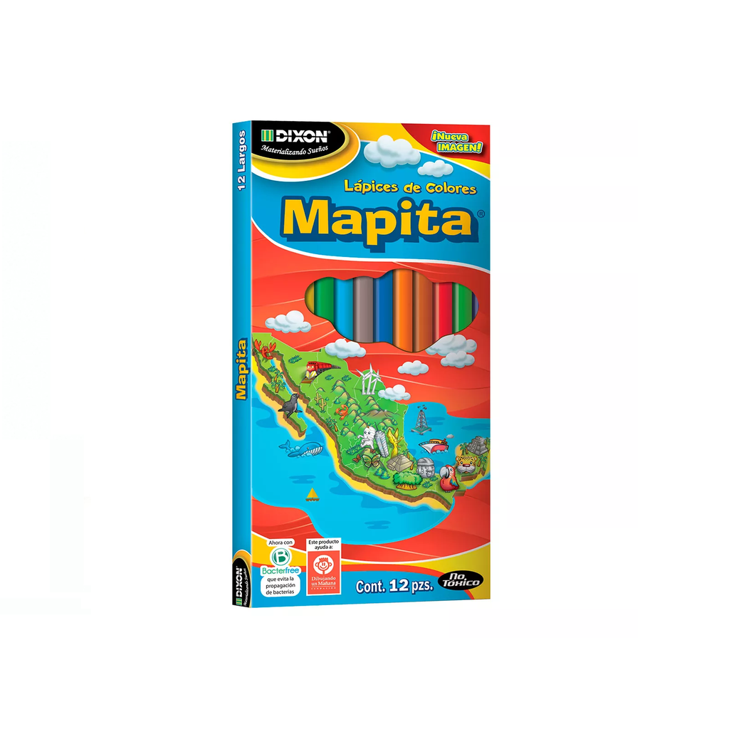 COLORES DIXON MAPITA MADERA C/12 LARGOS