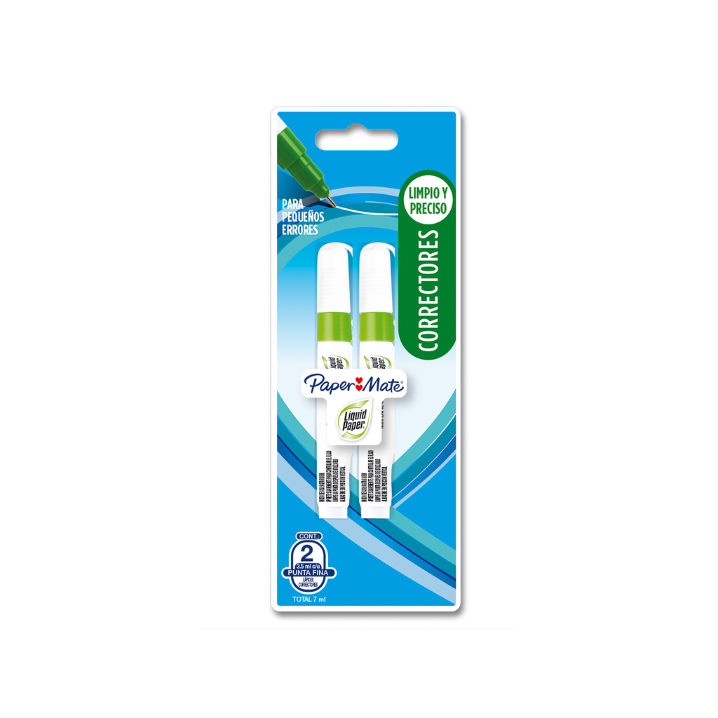 [NEWM17400145287] CORRECTOR TIPO PLUMA MINI PAPER MATE PAQ C/2 PZAS