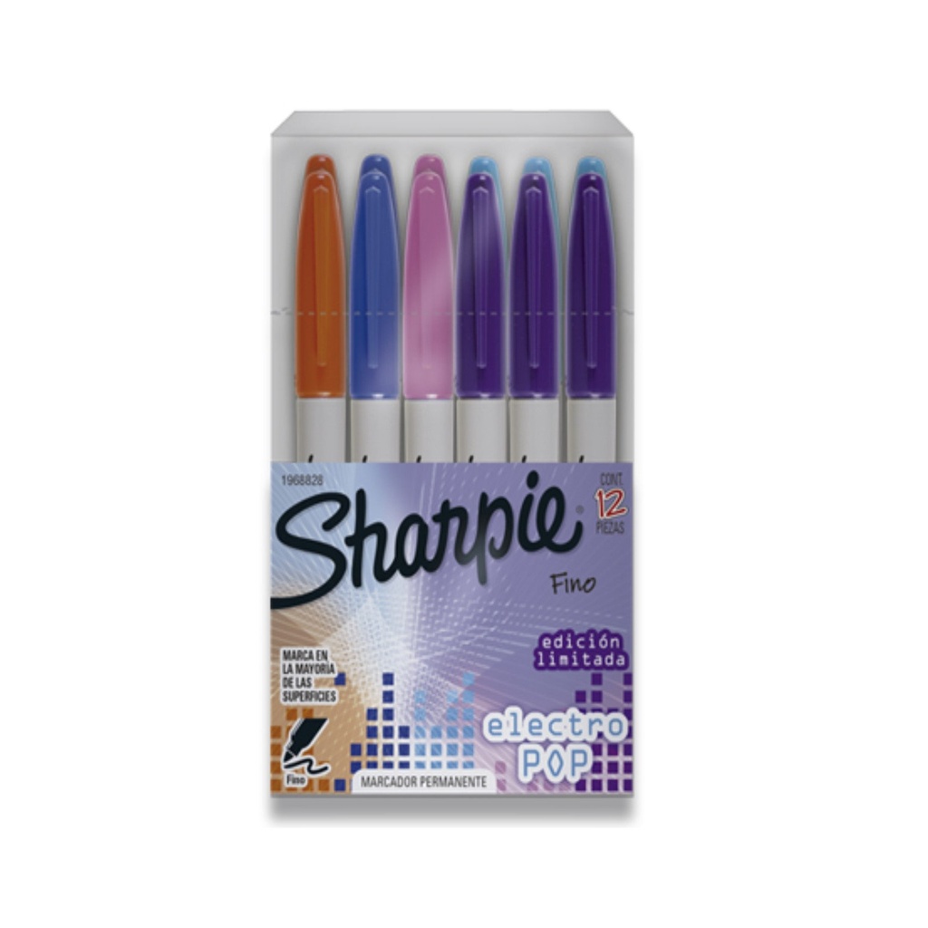 [NEW038440] MARCADOR SHARPIE PF ELECTRO POP SURTIDO C/12