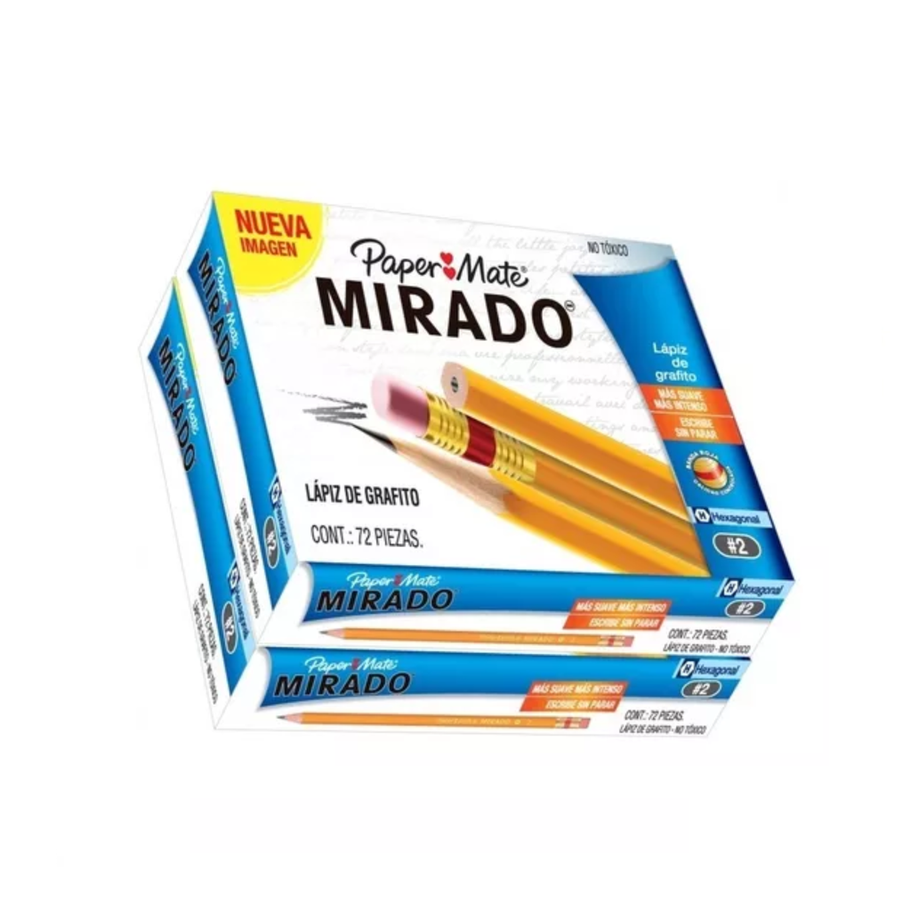 LAPIZ PAPER MATE MIRADO HEXAGONAL #2 C/144PZA