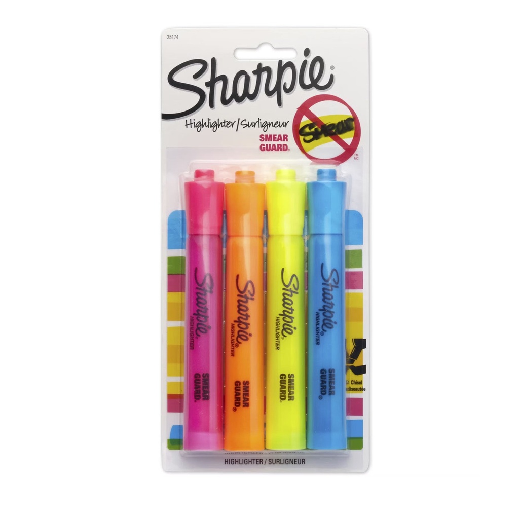 MARCADOR SHARPIE RESALTADOR  C/4 PZAS