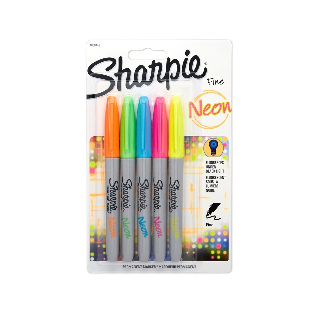 MARCADOR SHARPIE SURTIDO NEON C/5PZ