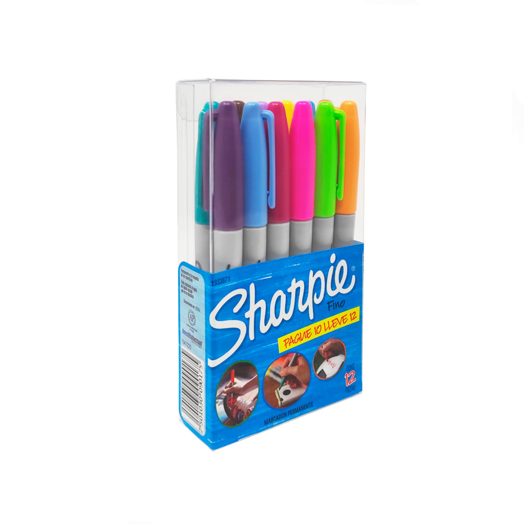 [NEW1933871] MARCADOR PERMANENTE SHARPIE C/12 PZS  FASHION