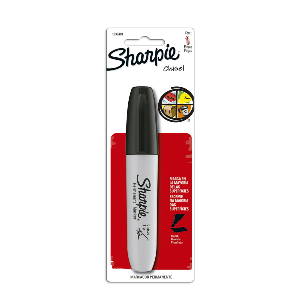 [NEW1939481] MARCADOR SHARPIE CHISEL NEGRO