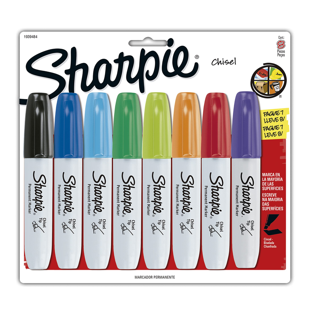 [NEW1939484] MARCADOR SHARPIE CHISEL P. CINCEL BLISTER SURTIDOS