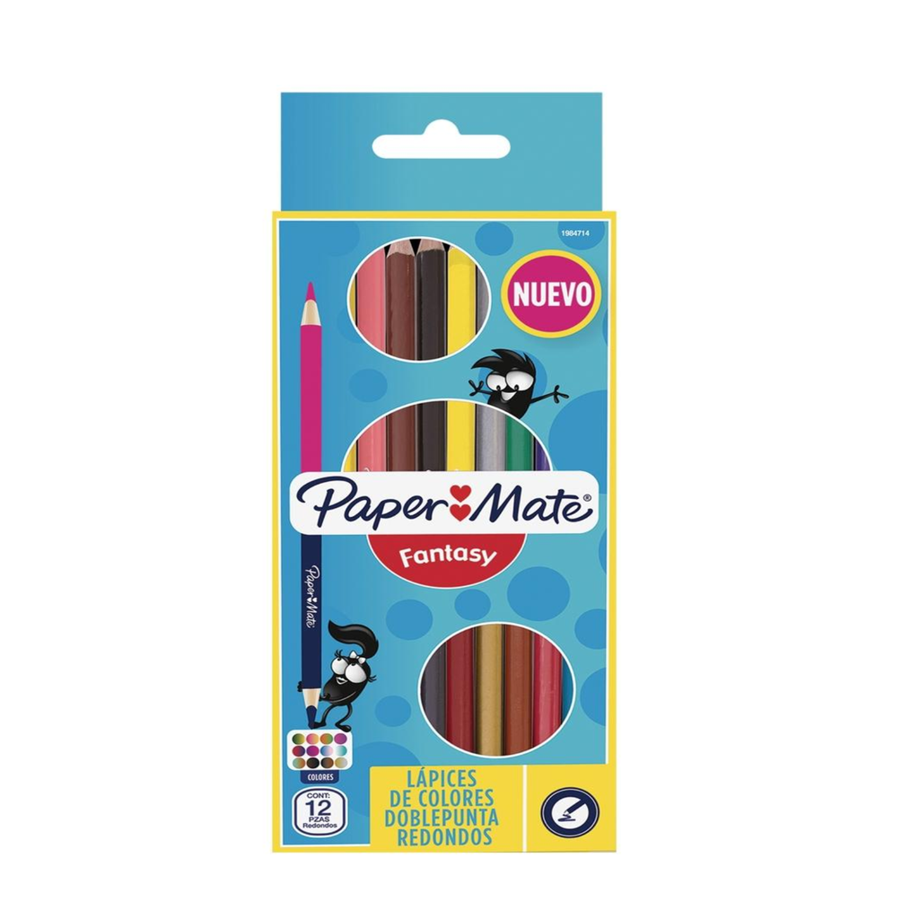 COLORES PAPER MATE FANTASY DOBLEPUNTA REDONDOS C/12