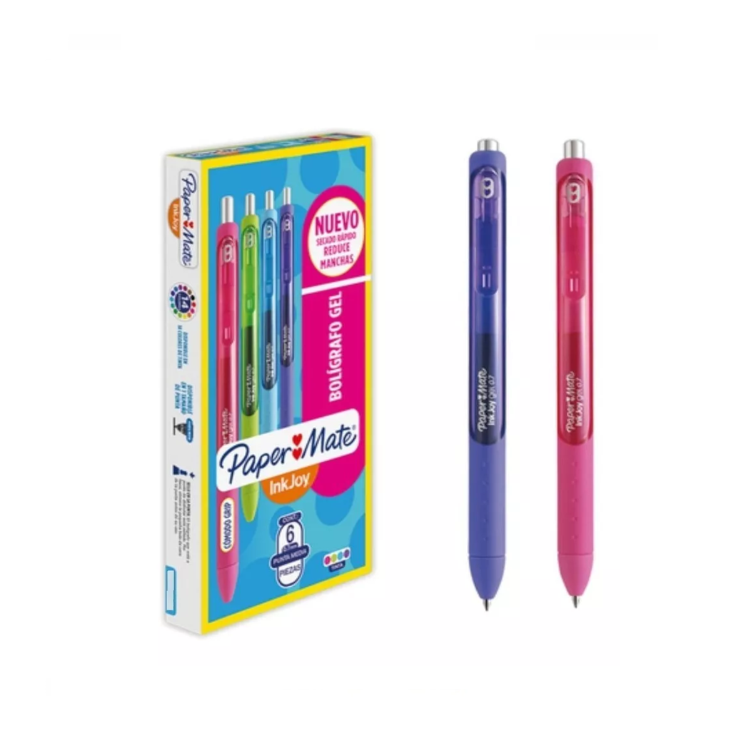 [NEW1997185] BOLIGRAFO PAPER MATE GEL INKJOY C/6PZ SURTIDO