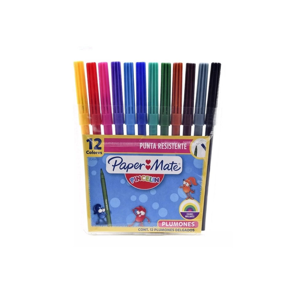 [NEW2049489] PLUMONES DELGADOS PAPERMATE PINCELIN C/12 PZA