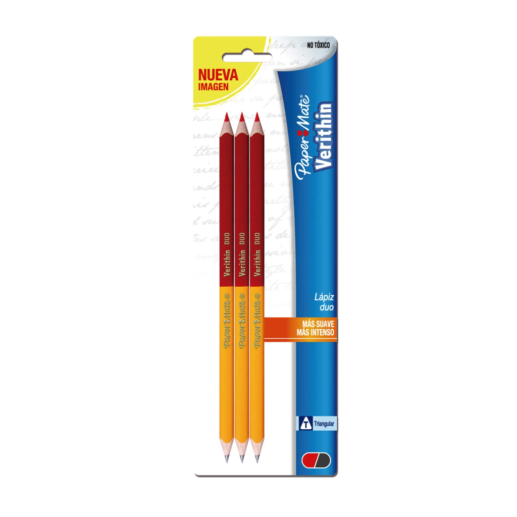 LAPIZ VERITHIN DUO LAP/ROJO C/3PZ