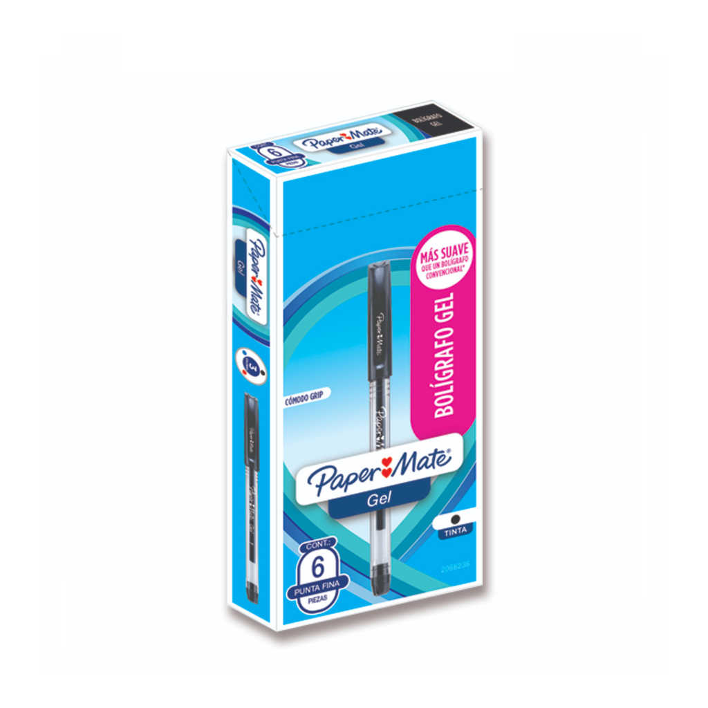 BOLIGRAFO GEL ECONOMICO NEGRO C/6