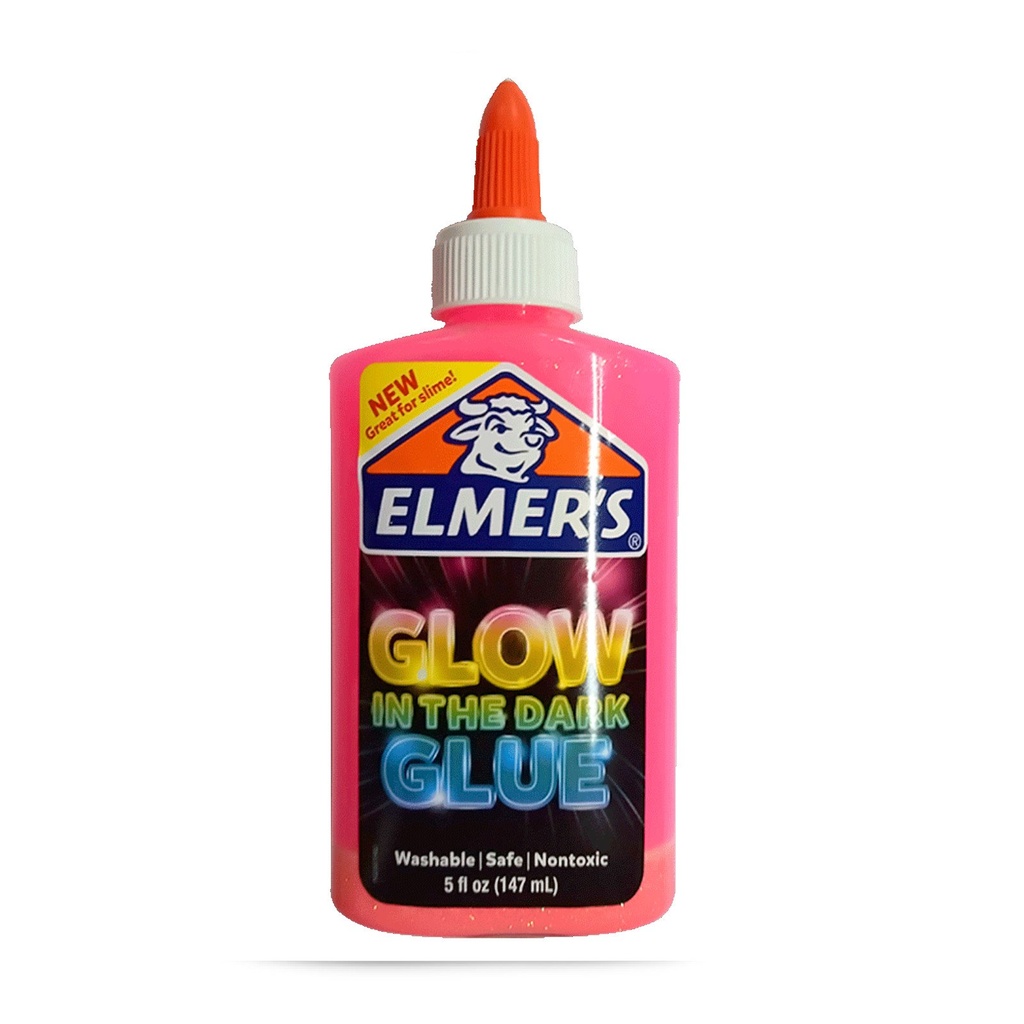 PEGAMENTO ELMER'S GLOW IN THE DARK ROSADO 147ML