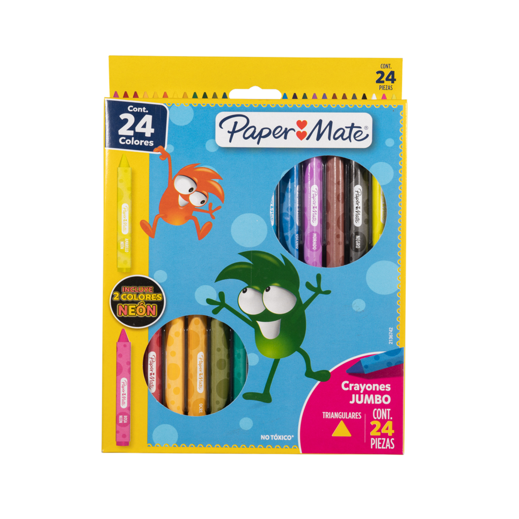 [NEW2136742] CRAYONES PAPER MATE JUMBO TRIANGULAR C/24PZ