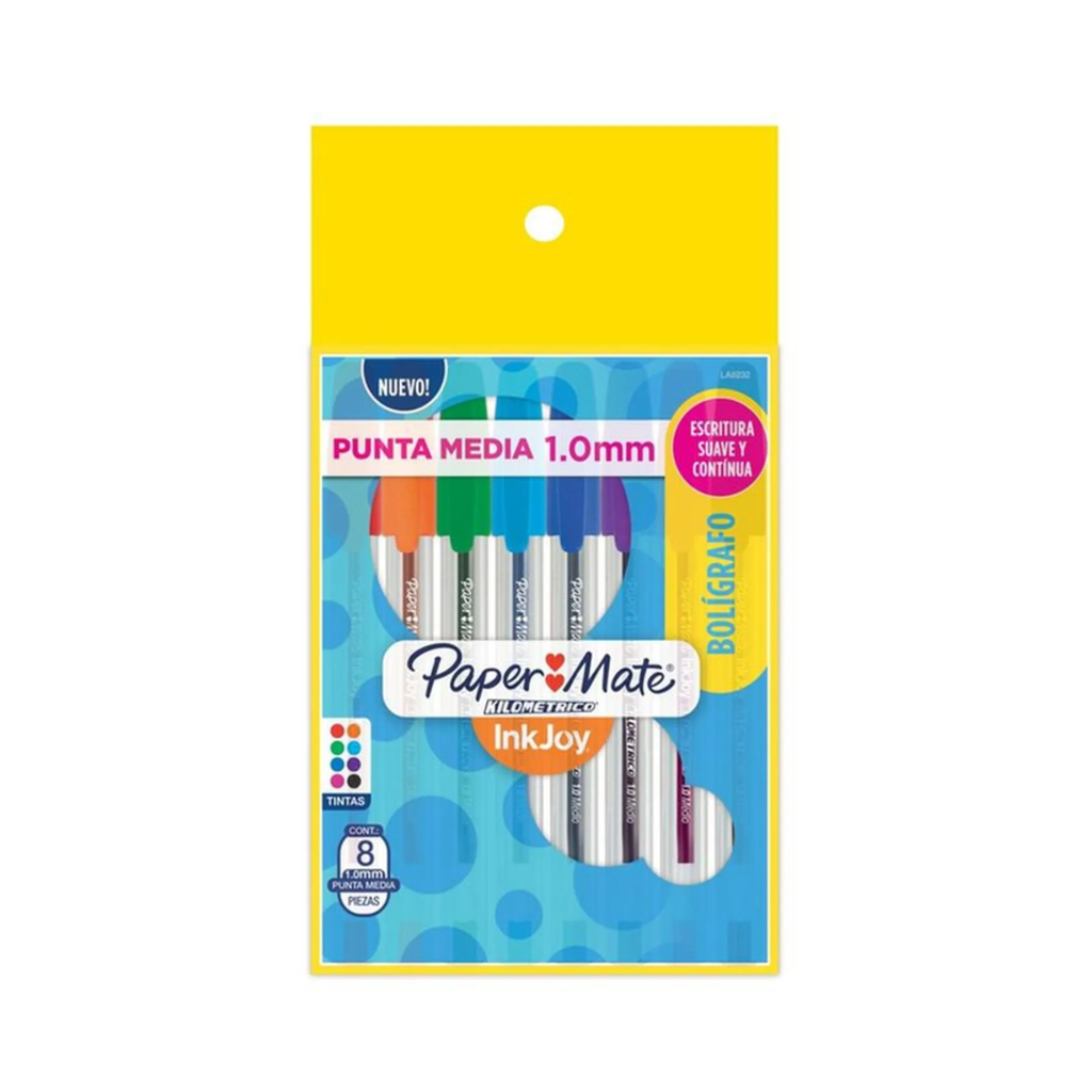 [NEWLA8232] BOLIGRAFO PAPER MATE KILOMETRICO EN BOLSA C/8PZ