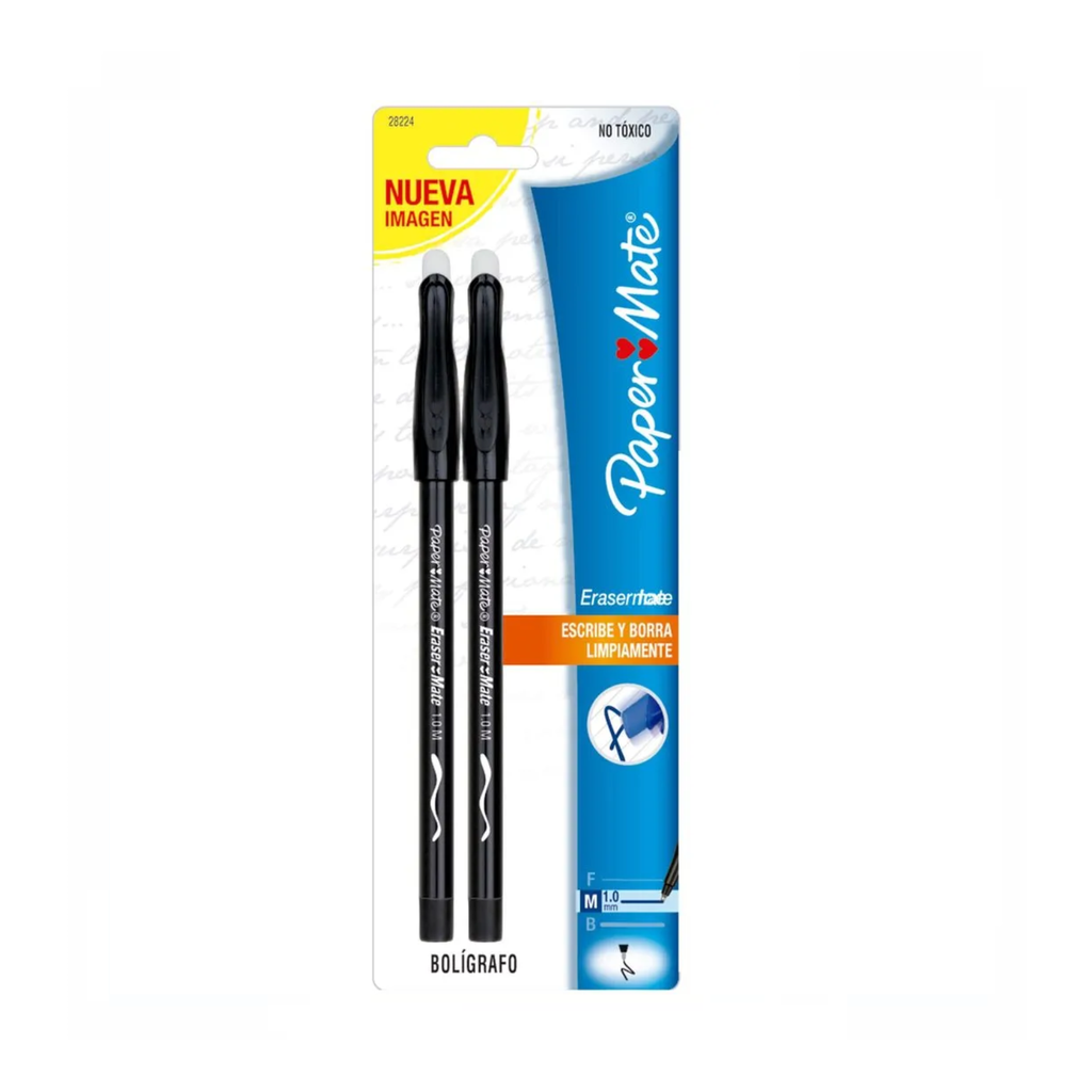 [NEWM17411049357] BOLIGRAFO PAPER MATE ERASER-MATE C/2PZS NEGRO