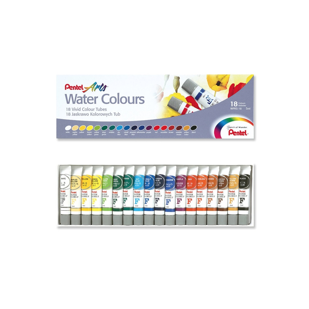 [PENWFRS18] ACUARELA PENTEL WFRS C/18 TUBOS