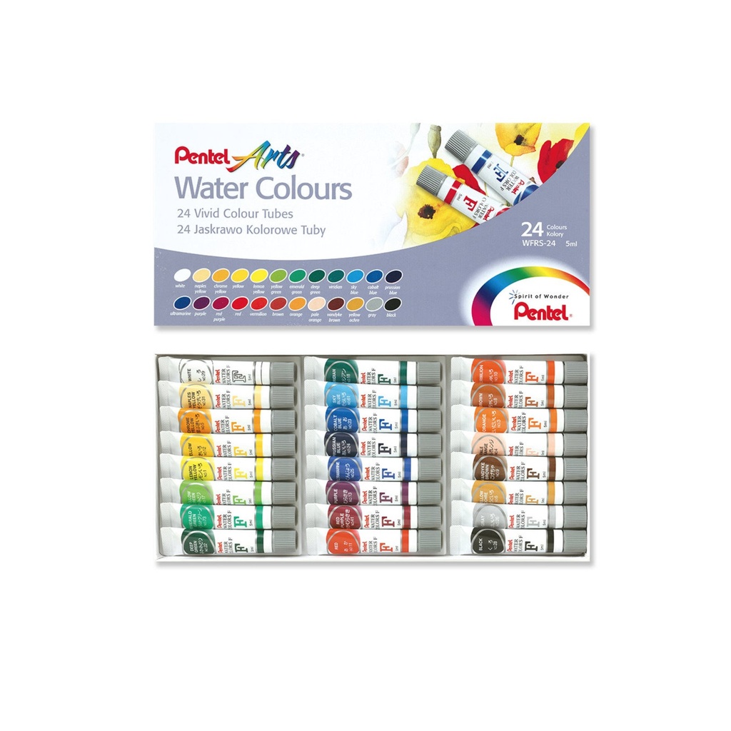 ACUARELA PENTEL WFRS C/24 TUBOS
