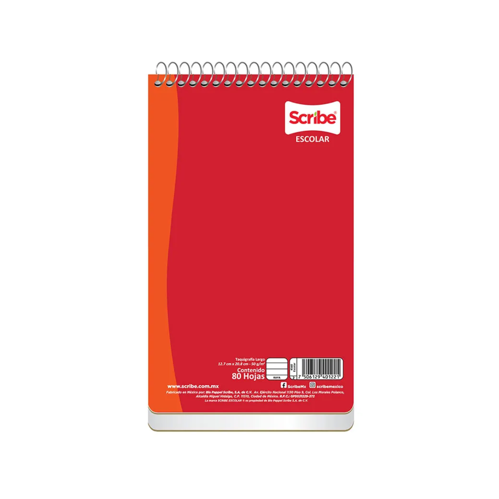 [SCR4560] LIBRETA TAQUIGRAFIA ESCOLAR LARGO 80H