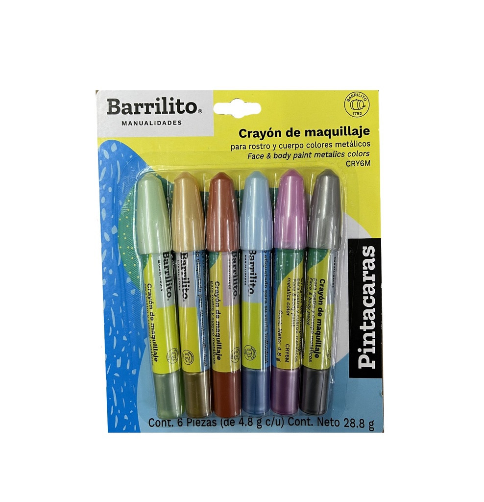 [GOBCRY6] Crayones pintacaras blíster