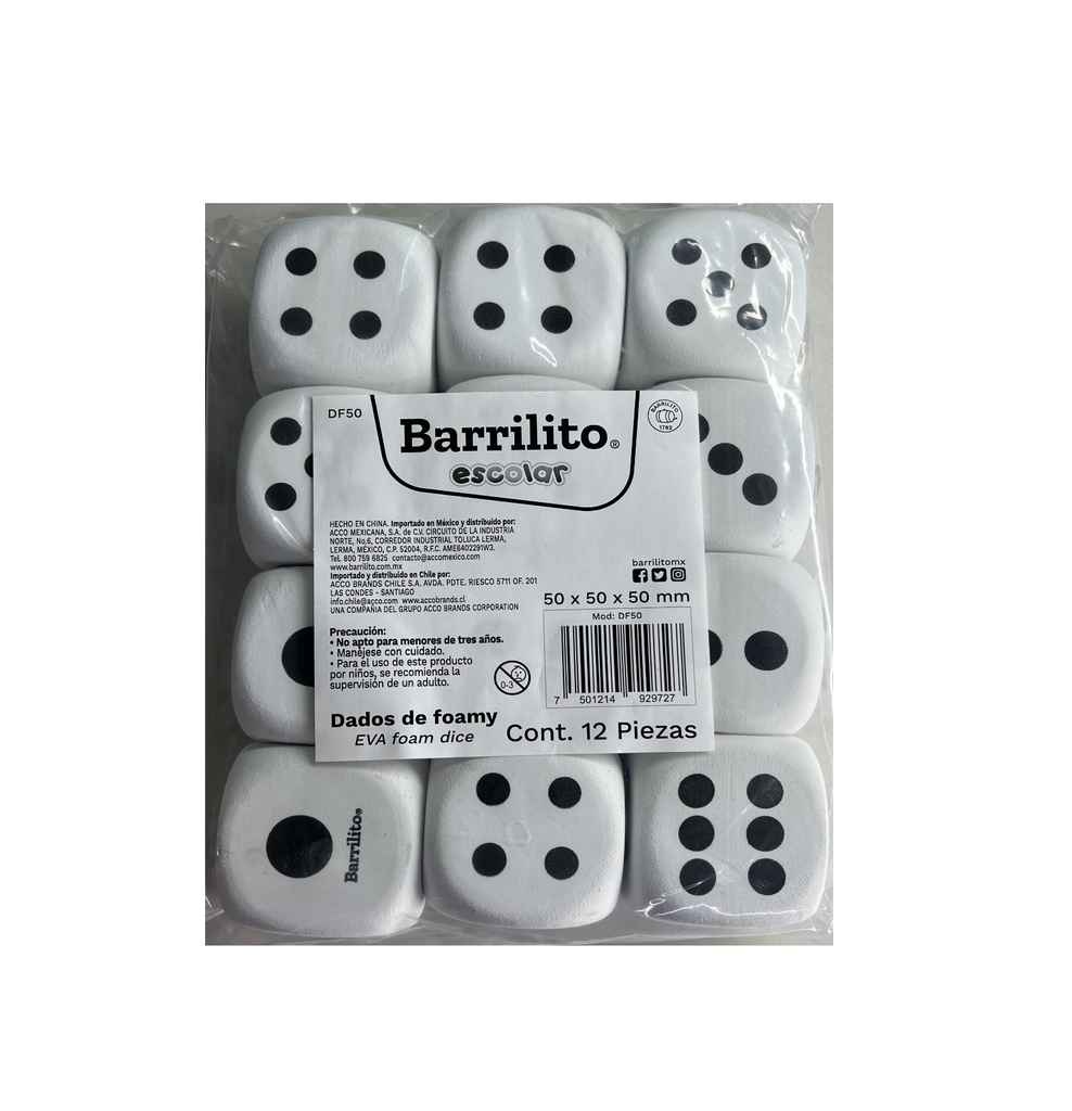 [GOBDF50] Dados de foamy 50x50x50mm