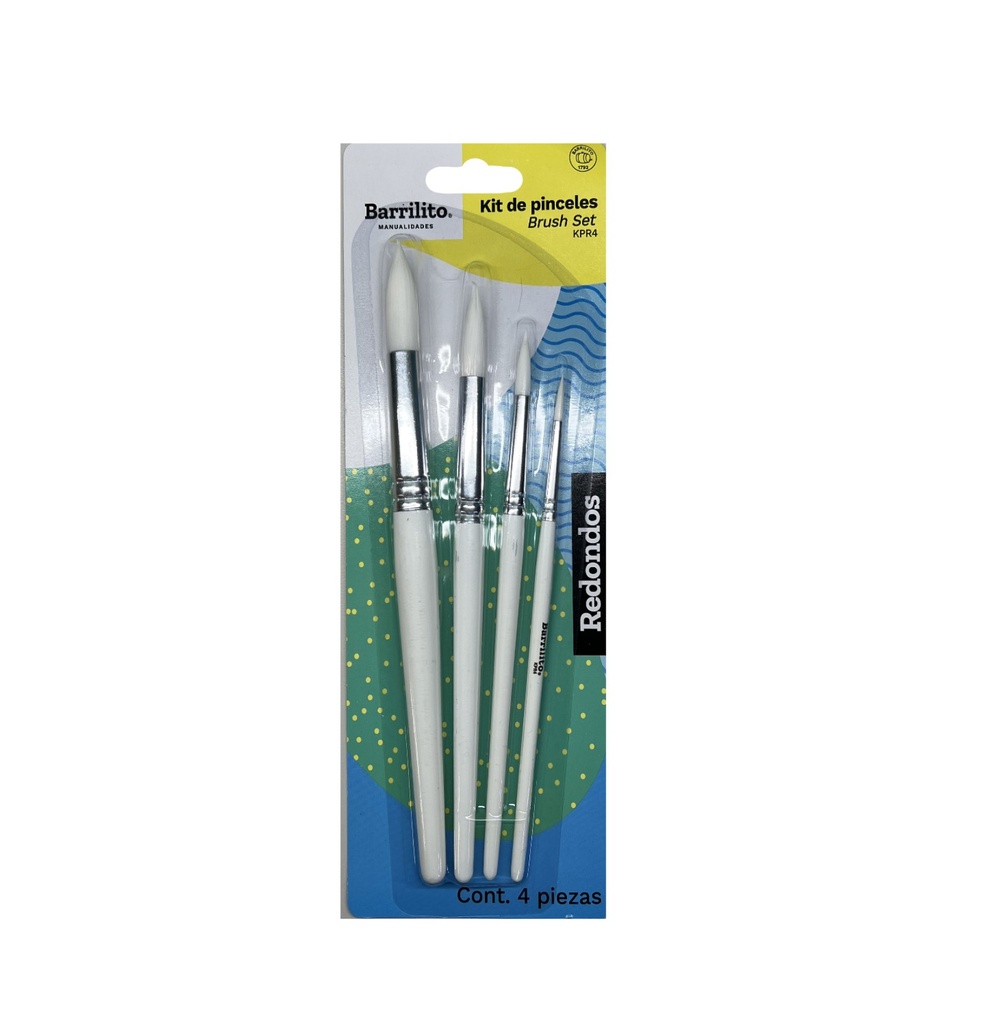 [GOBKPR4] Kit de pinceles redondos 4 pzas
