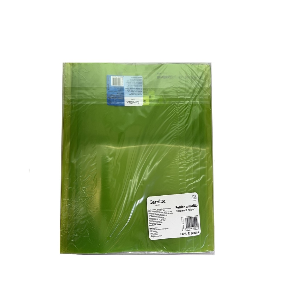 Fólder t/carta costilla amarillo