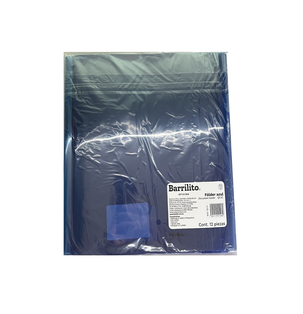 Fólder t/carta costilla azul