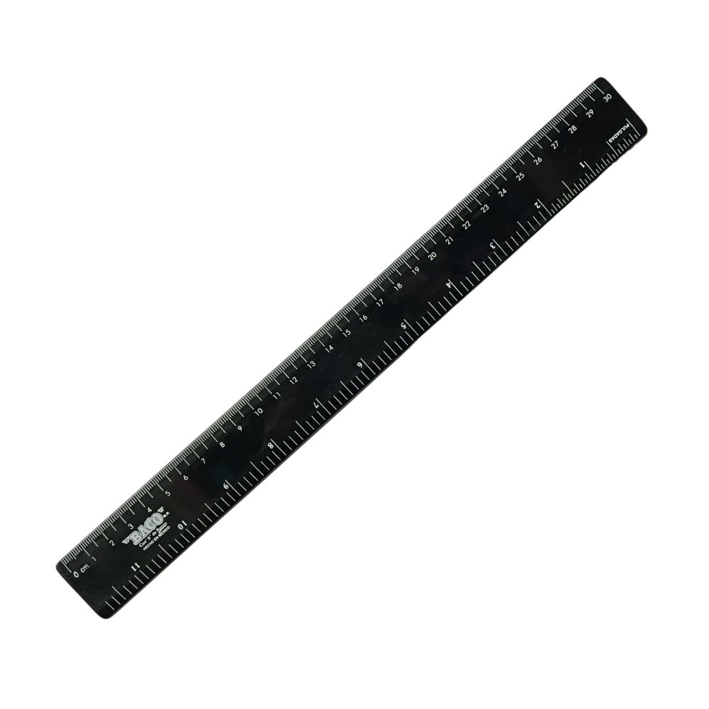 REGLA BACO PLAST. V.COLORES 30CMS R-5030