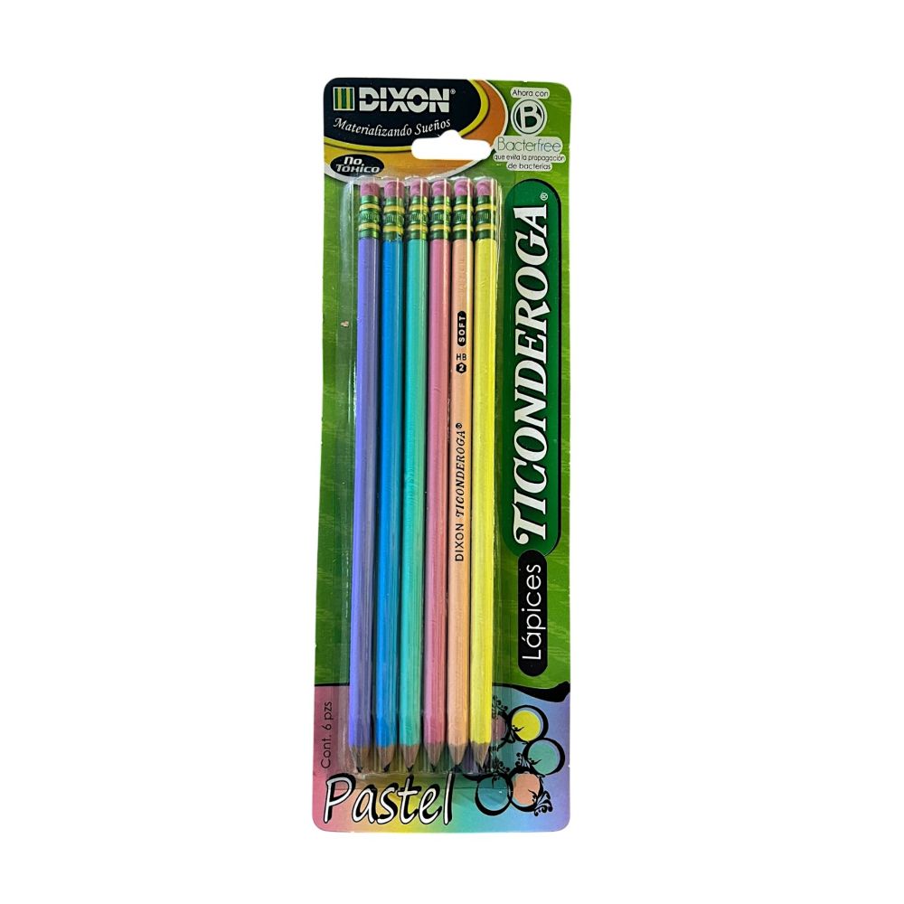 [DIX52298] LAPIZ TICONDEROGA PASTEL BLISTER C/6PZS
