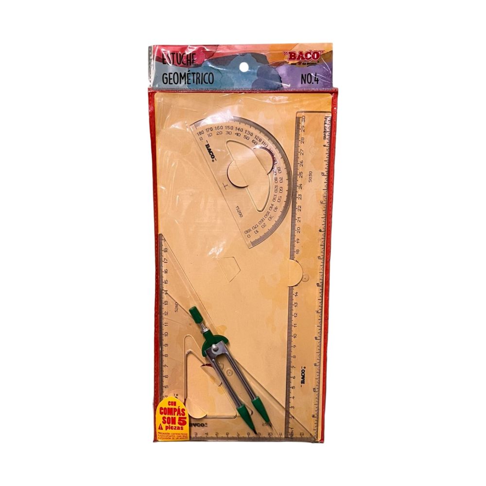[BAC51806] GEOMETRIA BACO EN BOLSA NO.4 CON COMPAS 106