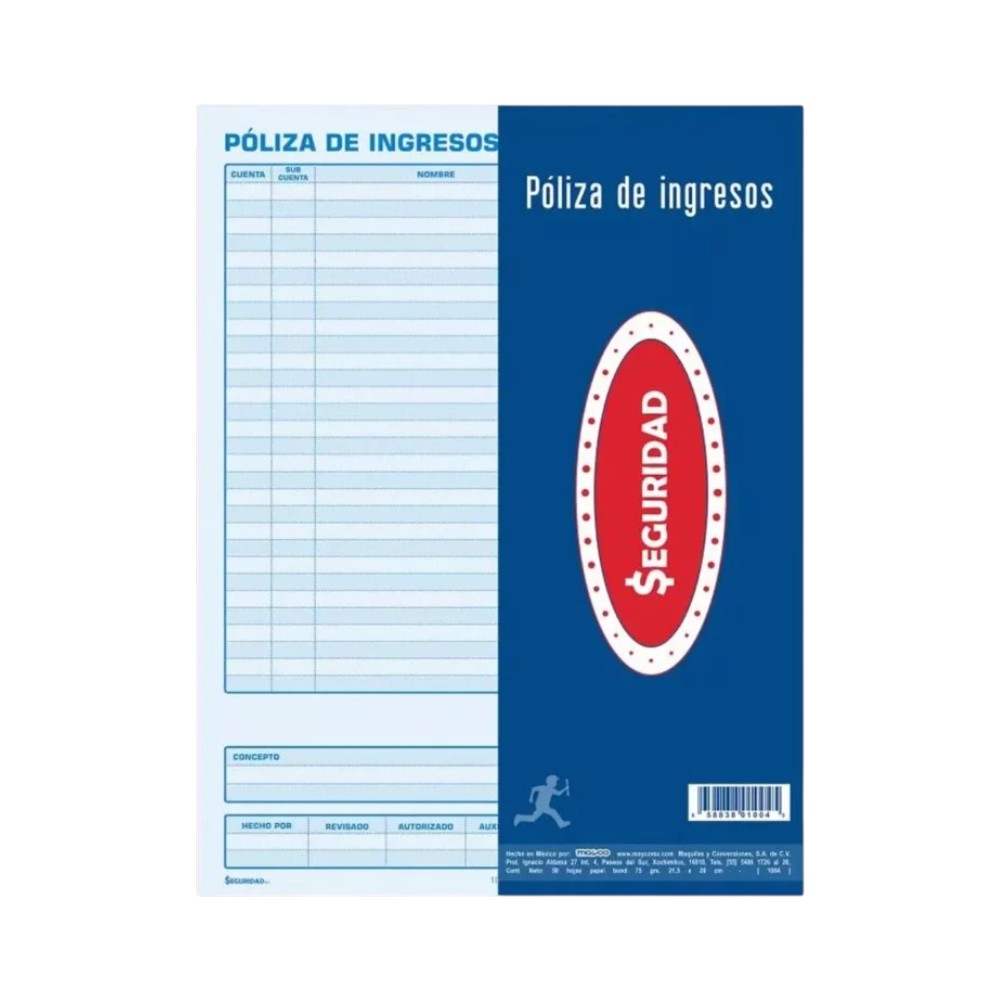 [1565883801004] POLIZA DE INGRESOS SEGURIDAD C/50HJS MAYCO