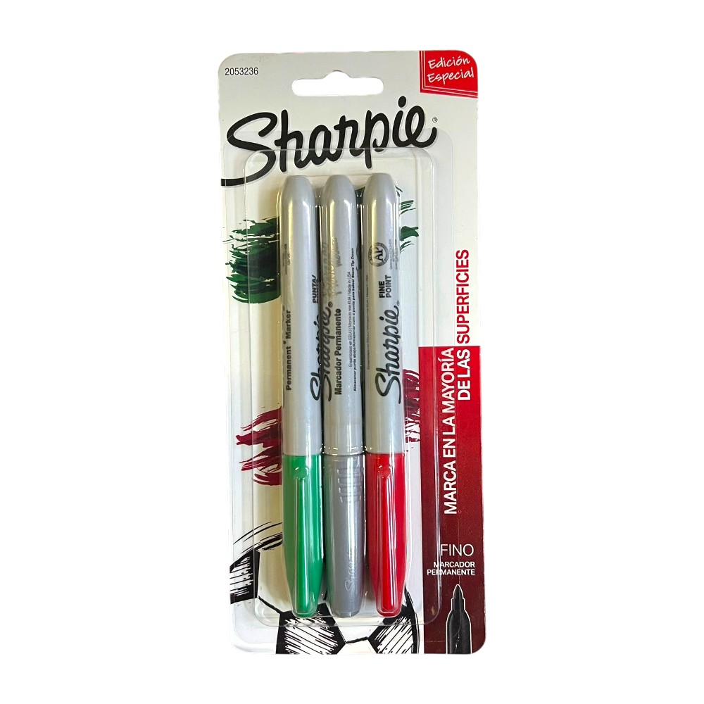 [NEW2053236] MARCADOR SHARPIE PF MEXICO C/3 PZAS