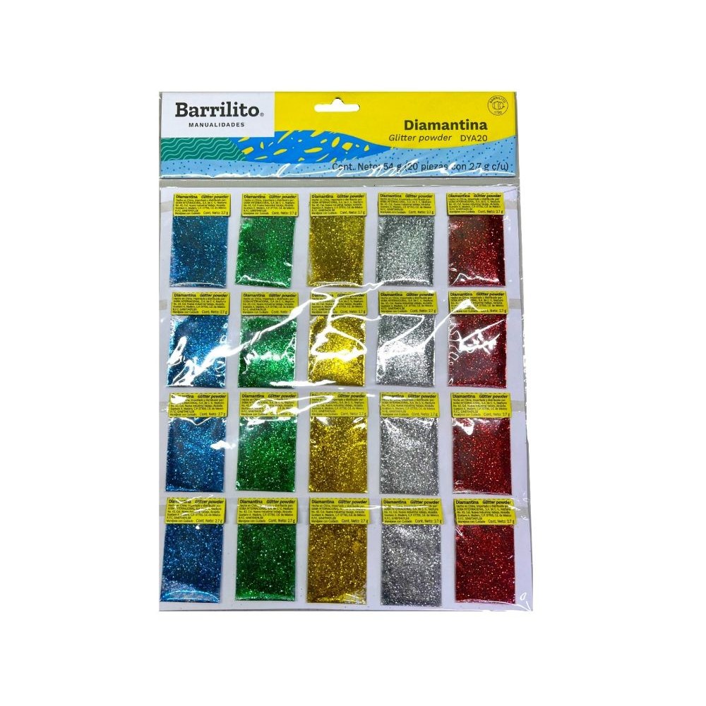 Diamantina colores (20 sobres)