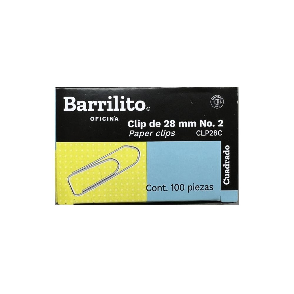 Clip para papel 28mm rectangular