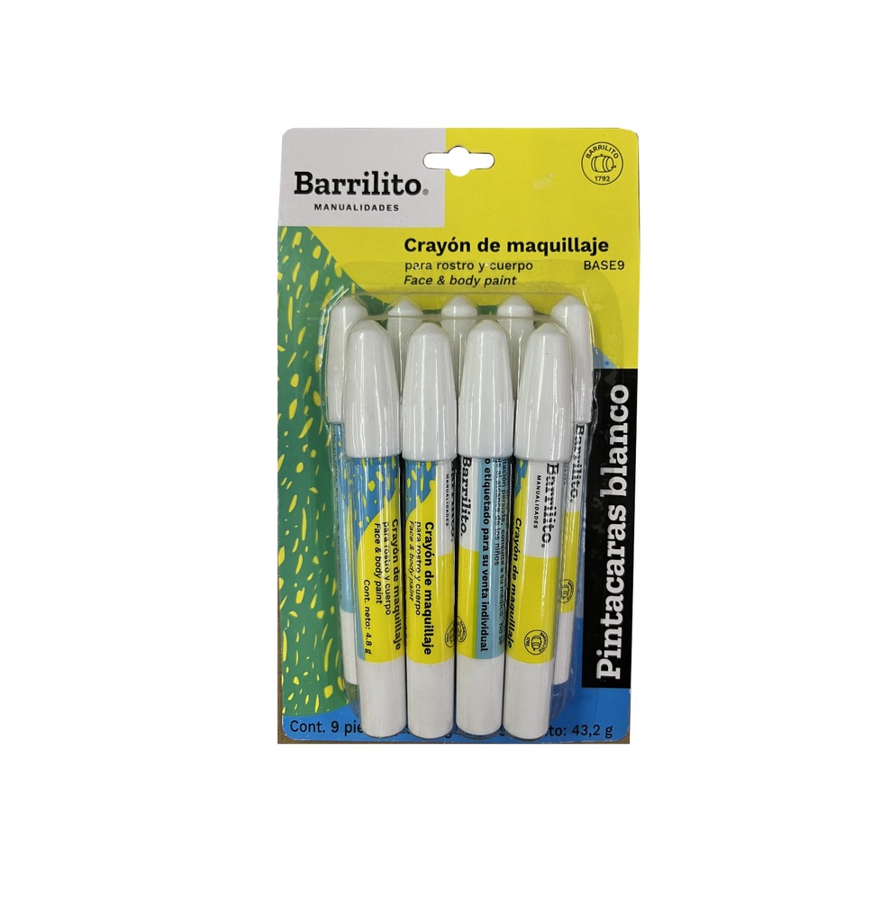 Crayones pintacaras/foamy blanco