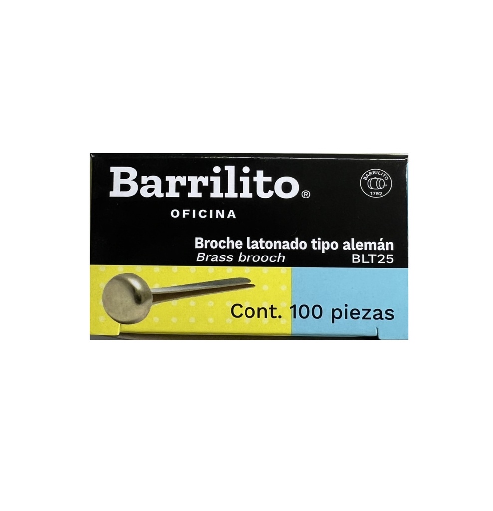 [GOBBLT25] Broche latonado tipo alemán 25mm