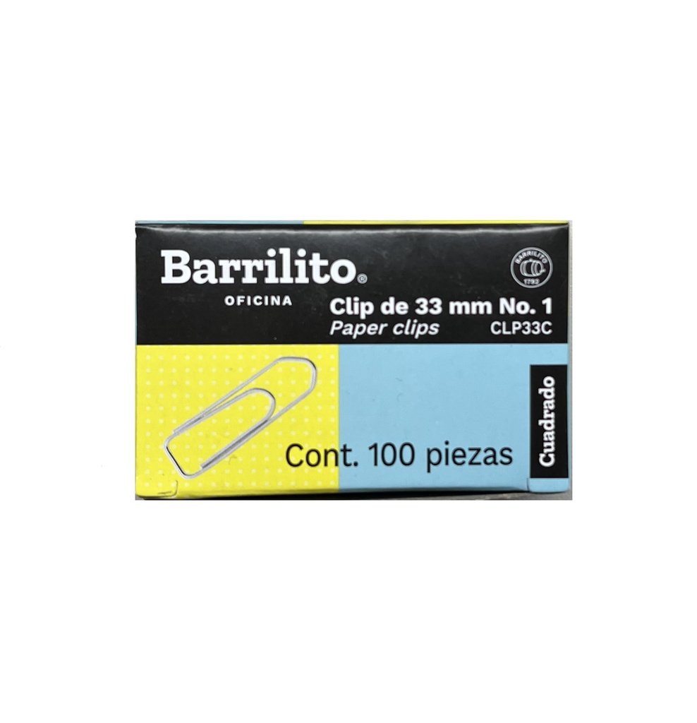 [GOBCLP33C] Clip para papel 33mm rectangular
