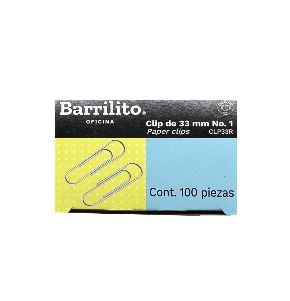 [GOBCLP33R] Clip para papel 33mm redondo