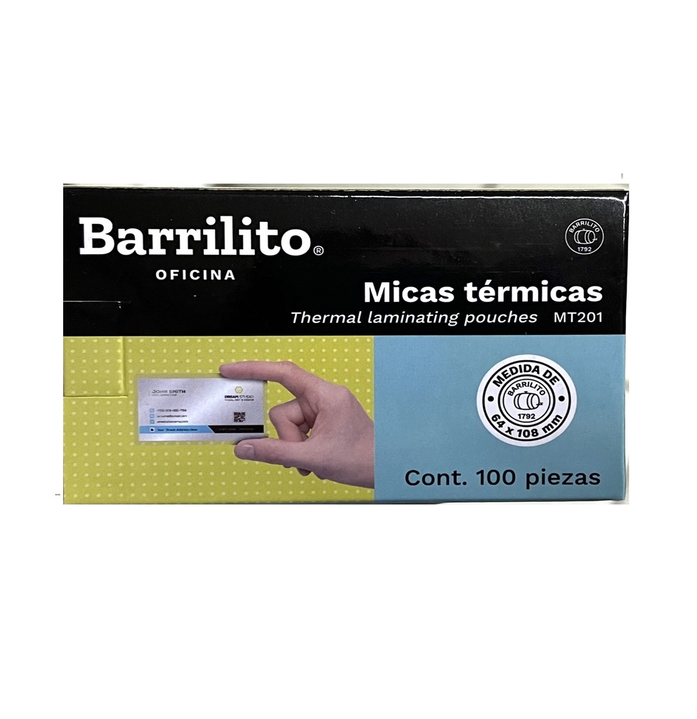 Micas térmicas 64x108mm caj c/100