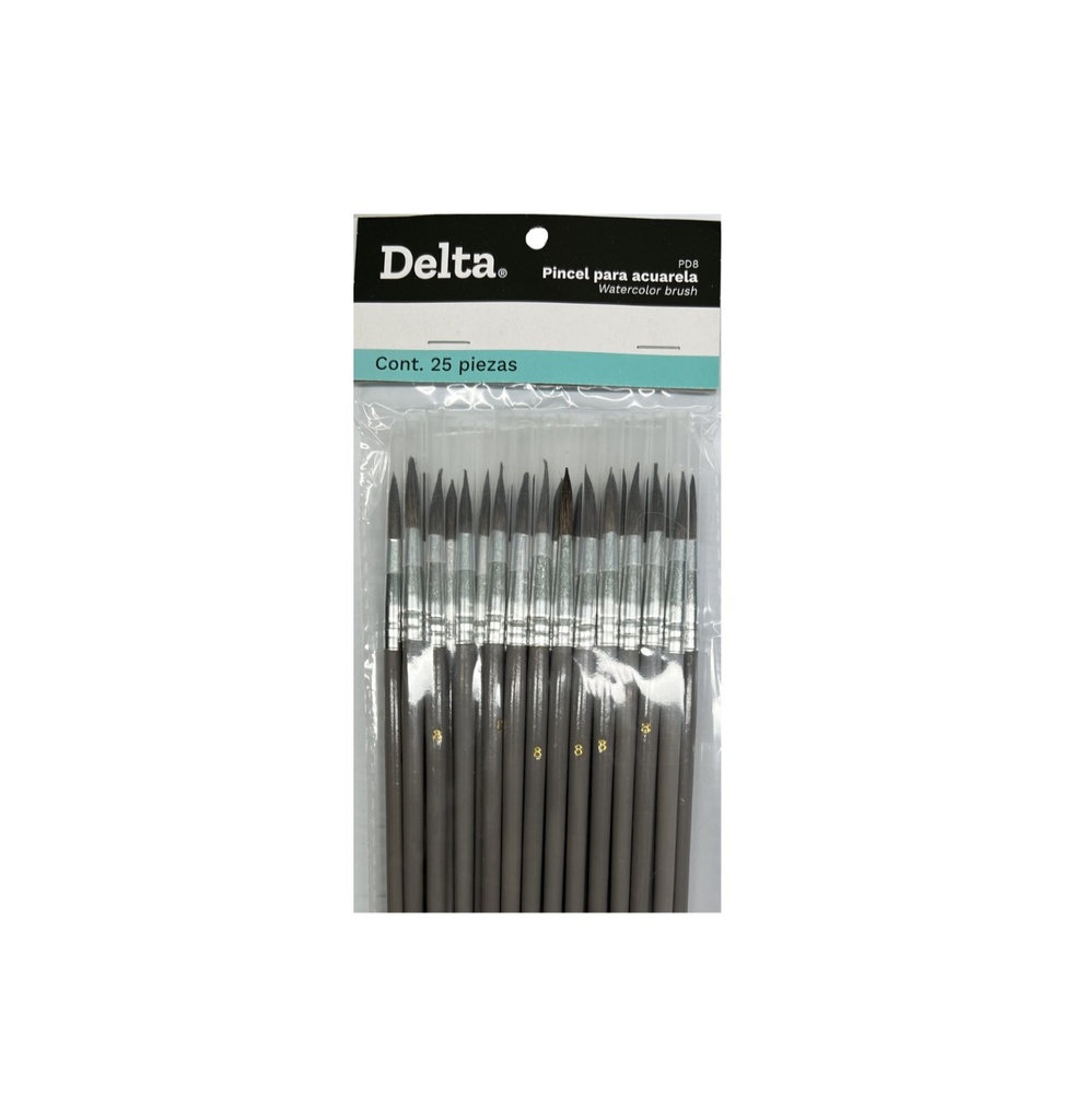 Pincel acuarela cal. 8 bol c/25