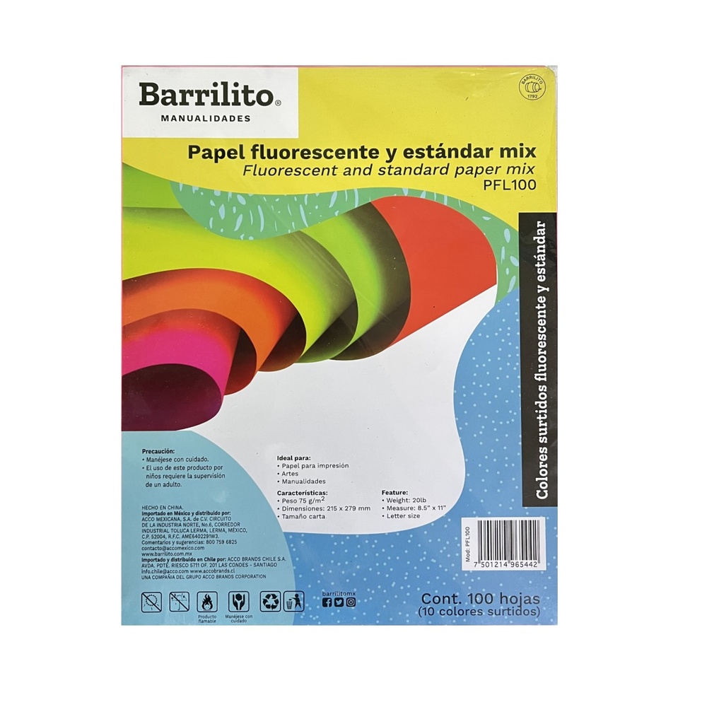 [GOBPFL100] Papel fluorescente-estándar 100hjs