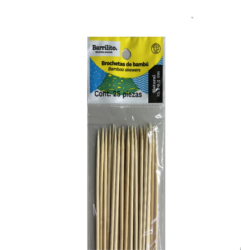 [GOBPM2503] Brochetas de bambú bolsa c/25