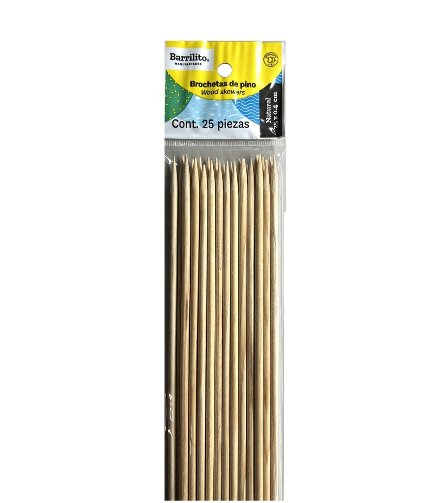 Brochetas de pino bolsa c/25