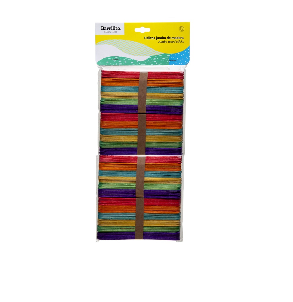 [GOBW001C] Palitos planos colores bol c/150