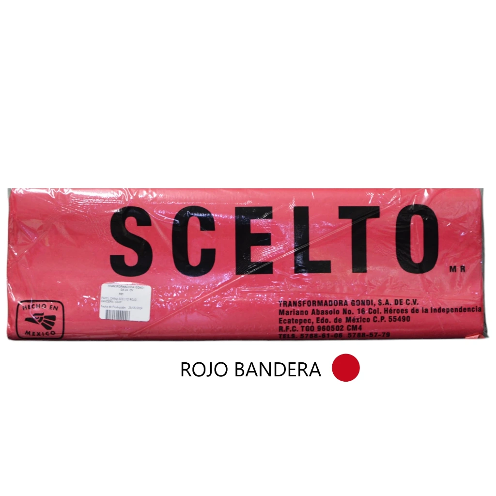 PAPEL CHINA NACIONAL COLORES PAQ C/100