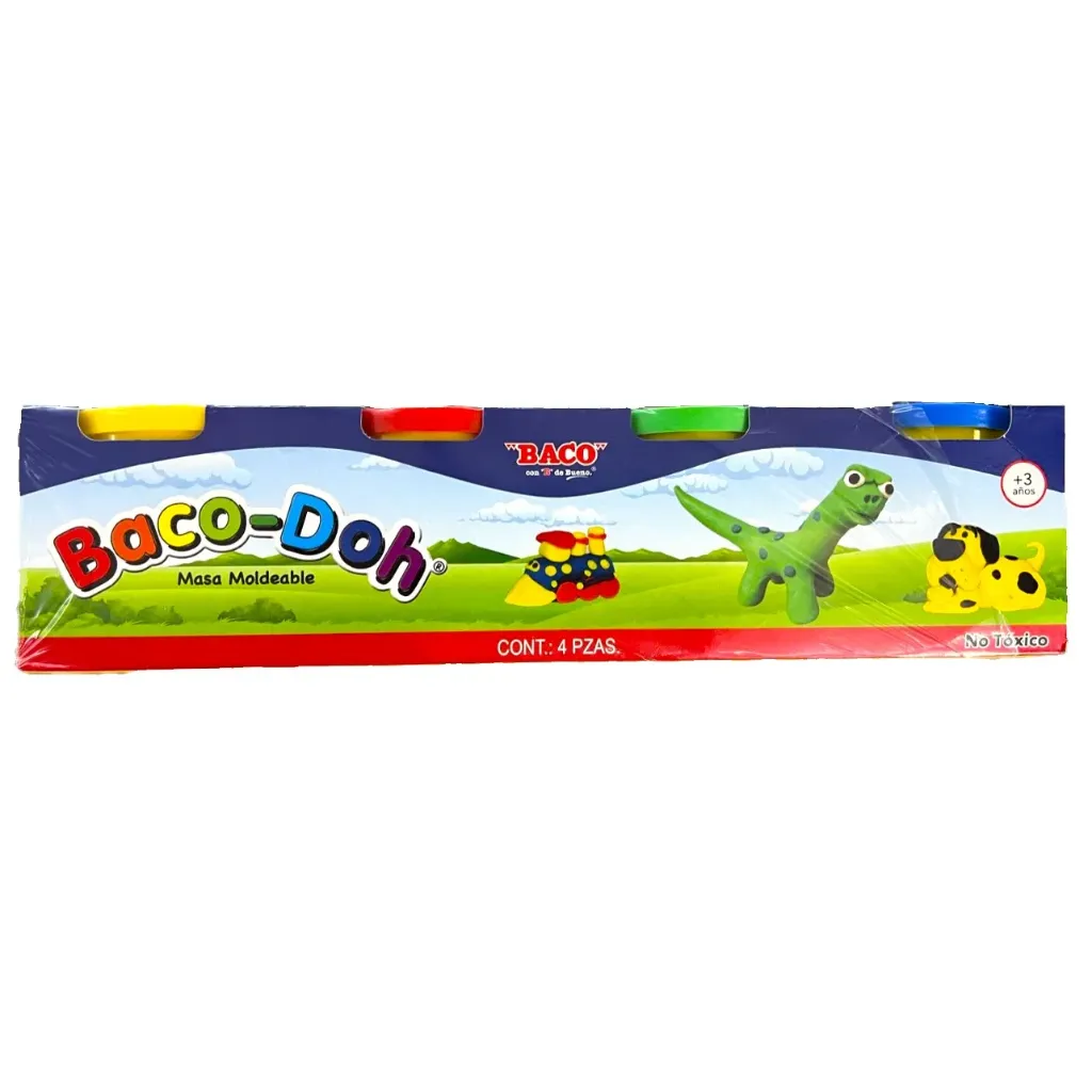 PLASTILINA BACODOH PAQ. C/4 PZAS