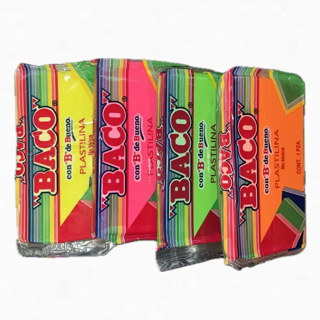 PLASTILINA BACO MARQUETA FLUORECENTE V.COL