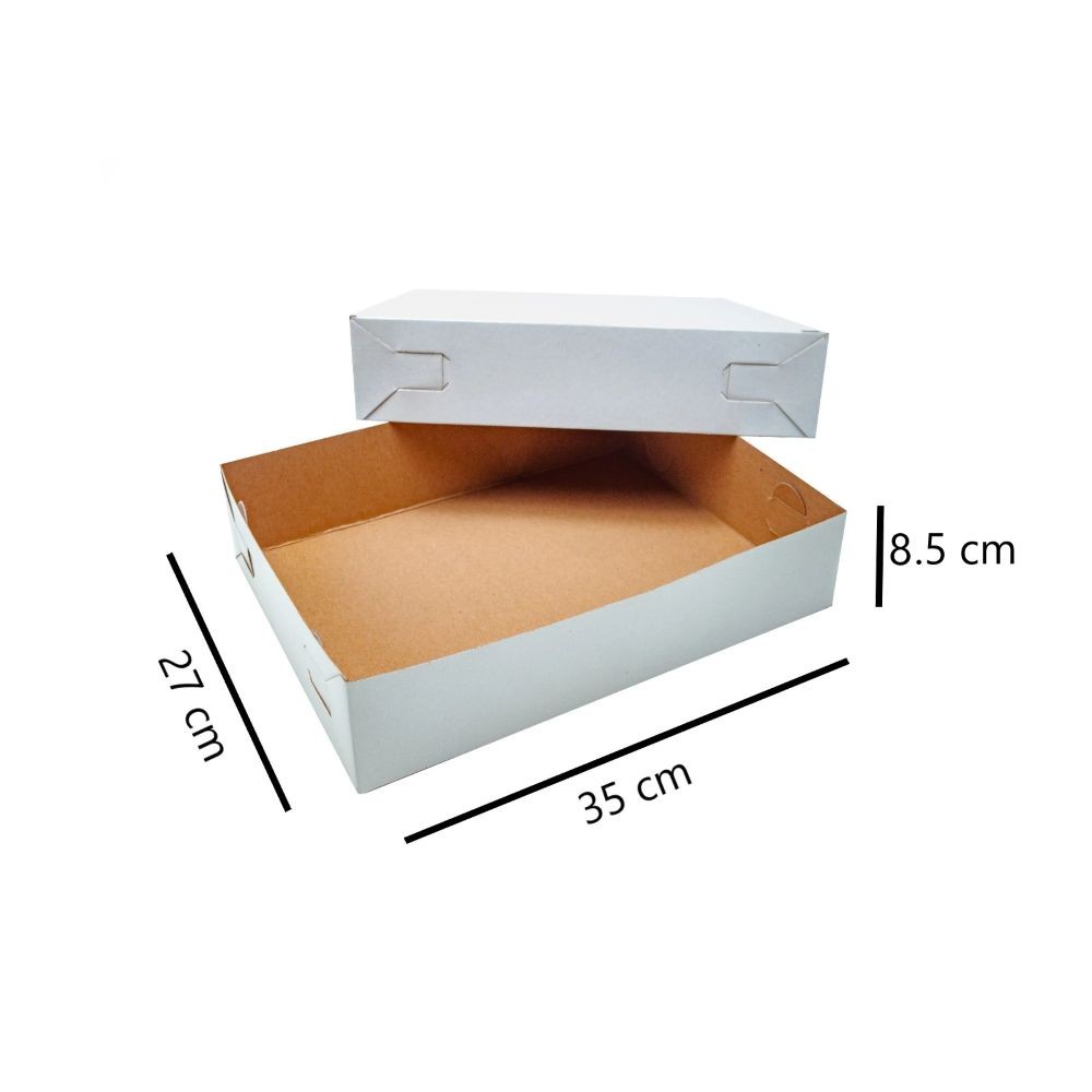 [390005] CAJA BLANCA NO.4 PASTEL MEDIANO 1/2 ESP  35.0X27.0X8.5
