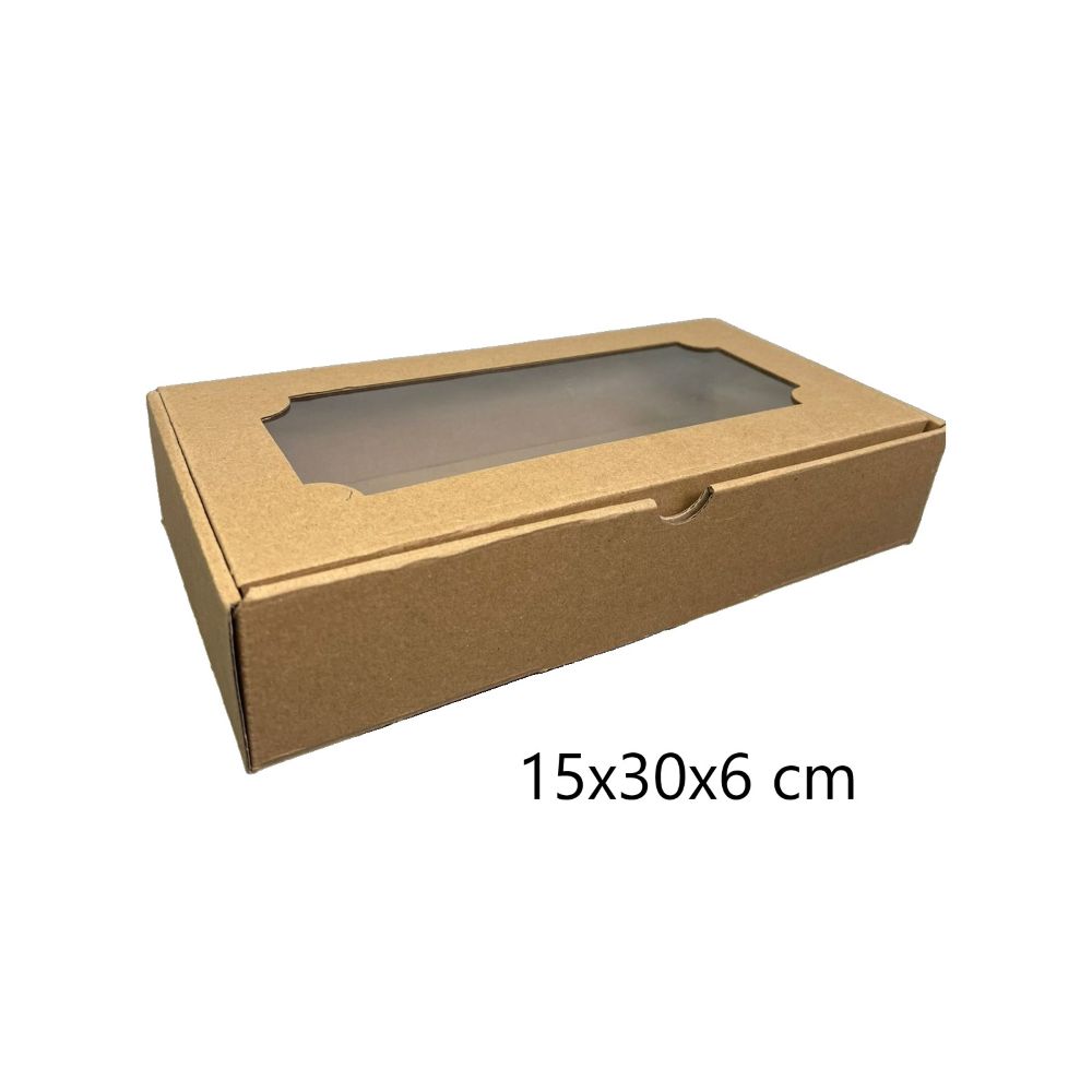 CAJA CHOCOLATERA RECT/15X30CM NATURAL