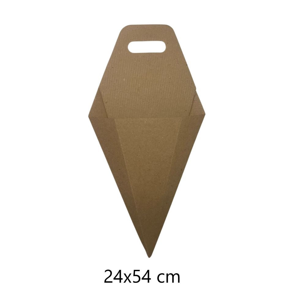 CONO DE CARTON NATURAL 24X54CM