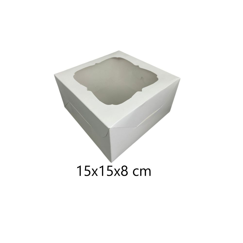 CAJA GALLETERA LINEA BLANCA DE 15 CM